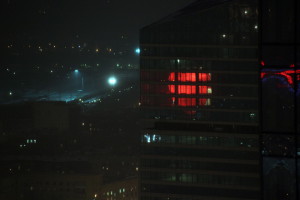 Mirax Federation Towers heartbeat installation designed by Antonella Iazzetti