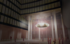 Mirax Federation Tower heartbeat installation designed by Antonella Iazzetti