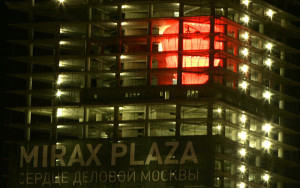 Mirax Federation Towers heartbeat installation designed by Antonella Iazzetti